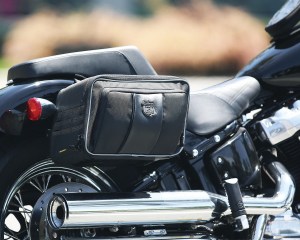 Photo of motorcycle with saddlebags installed